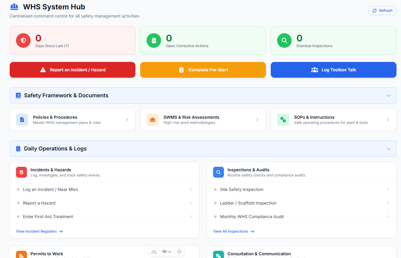 WHS Dashboard