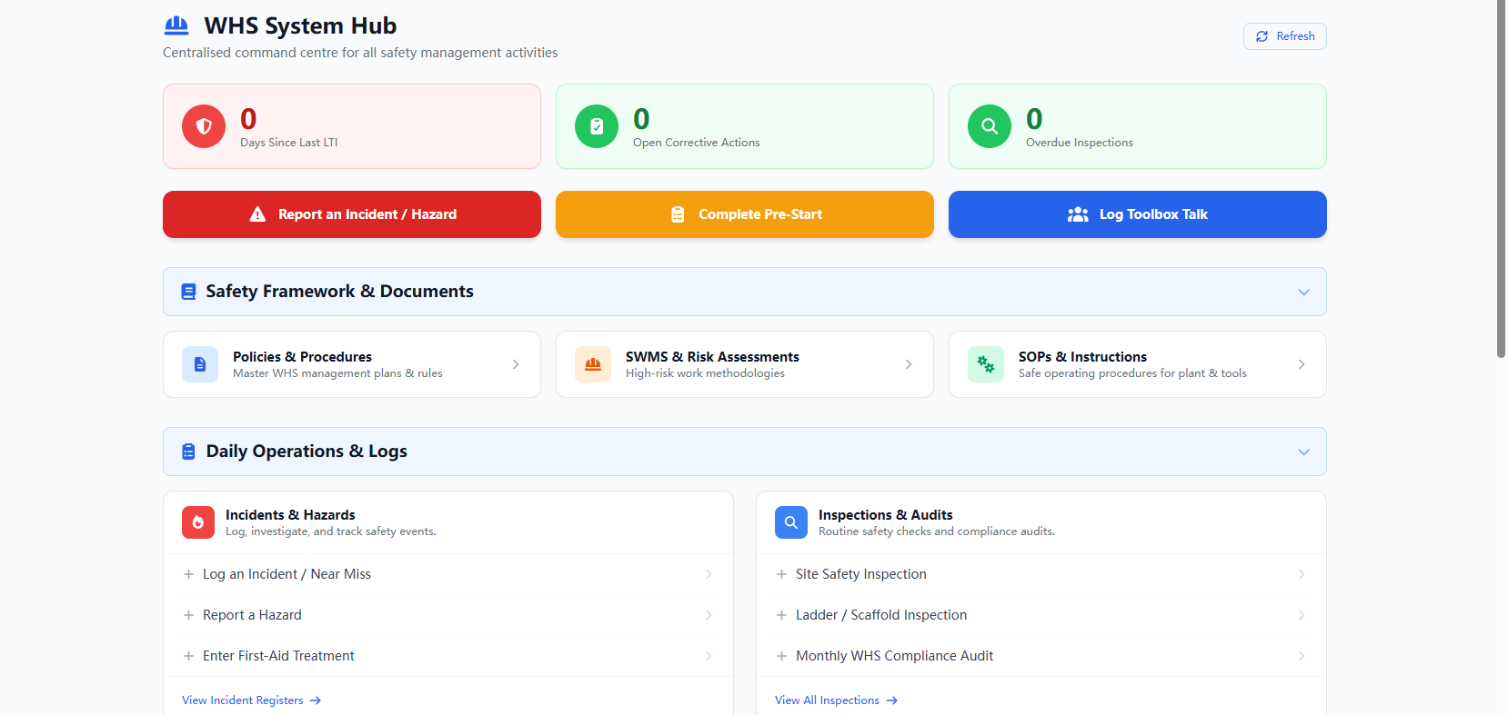 Compliance Hub Dashboard